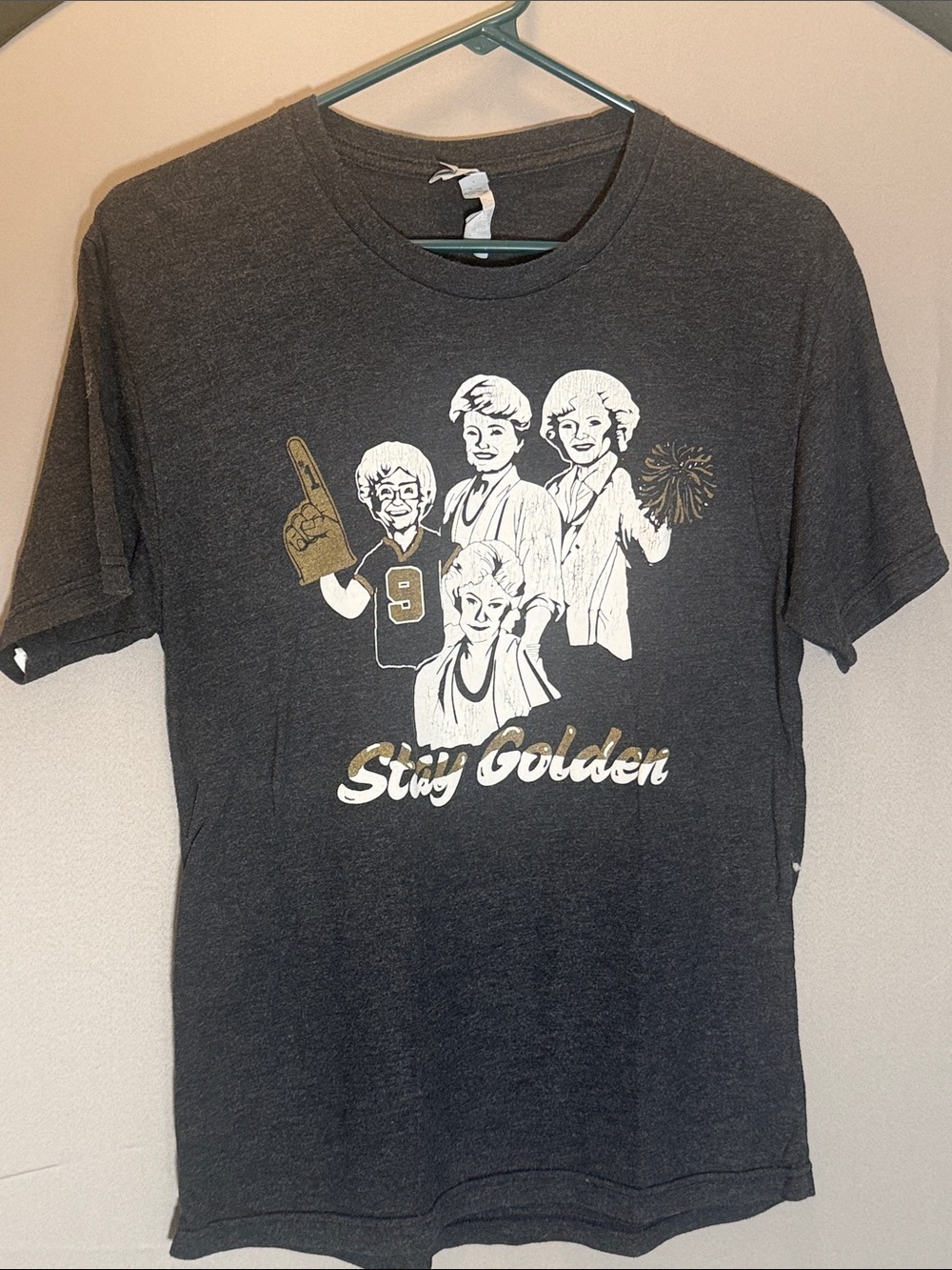 Golden Girls & New Orleans Saints Graphic T‑Shirt in Charcoal